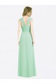 Cheap Long Chiffon Bridesmaid Dress with a Sweetheart Neckline and Pleated Shoulder Straps Canada