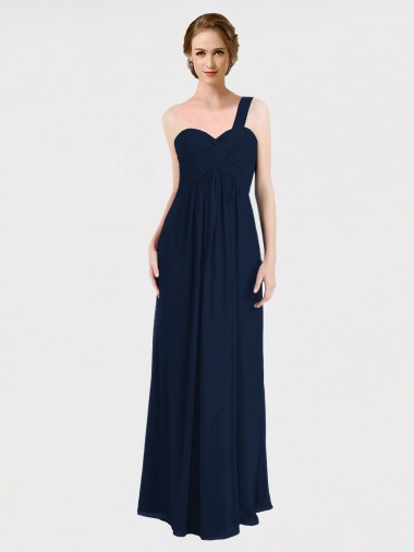 Cheap Full Length Long Chiffon Bridesmaid Gown with Sweetheart Neckline Canada