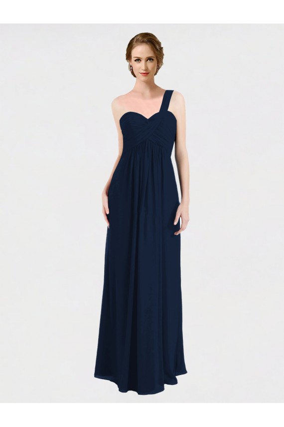 Cheap Full Length Long Chiffon Bridesmaid Gown with Sweetheart Neckline Canada