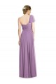 Cheap Flutter Sleeves One Shoulder Long Chiffon Bridesmaid Dress Canada