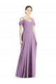 Cheap Off the Shoulder Open Cowl-Back Maxi Bridesmaid Dress Canada