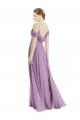 Cheap Off the Shoulder Open Cowl-Back Maxi Bridesmaid Dress Canada