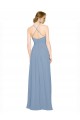 Cheap Pleated Halter Neckline A-Line Chiffon Bridesmaid with Criss Cross Back Canada