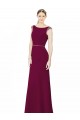 Cheap Slim Chiffon Bridesmaid Dress with Embellished Capped Sleeves Canada