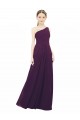 Cheap One Shoulder Chiffon Bridesmaid Dress with Draped Bodice Canada
