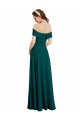 Cheap Classic Off the Shoulder Chiffon Bridesmaid Dress with Cap Sleeves Canada