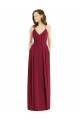 Cheap Pleated Skirt Chiffon Maxi Bridesmaid Dress with Pockets Canada