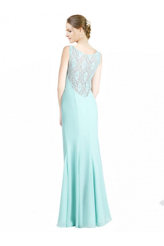 Cheap Ruched Bodice Sweetheart Chiffon Bridesmaid Dress with Lace Back Canada