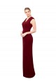 Cheap Cap Sleeves Chiffon Bridesmaid Dress / Prom Dress with Pleated V-Neck Bodice Canada