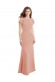 Cheap Cap Sleeves Long Chiffon Bridesmaid Dress / Prom Dress with Low V-Back Canada