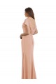 Cheap Cap Sleeves Long Chiffon Bridesmaid Dress / Prom Dress with Low V-Back Canada
