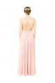 Cheap Halter Neck Chiffon Bridesmaid Dress with Double Ruffle Front Canada