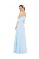 Cheap Chiffon Halter Neck Bridesmaids Dress with Flounced Neckline Canada