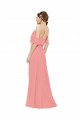 Cheap Draped Off the Shoulder Sleeves Chiffon Bridesmaid Dress Canada