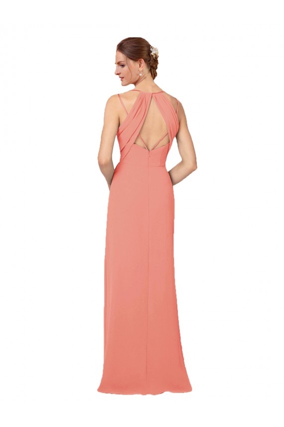 Cheap Flirty Chiffon Bridesmaid Dress with Modern Back Detail Canada