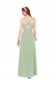 Cheap Feminine Chiffon Bridesmaid Dress with Ruching and V-Neckline Canada
