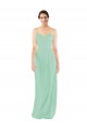 Cheap Classic Long Chiffon Bridesmaid Dress with V-Neck Canada
