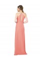 Cheap Modern Long Chiffon Bridesmaid Dress with Keyhole Back Canada