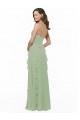 Cheap Chiffon Bridesmaid Dress with Ruffles and Draping Canada