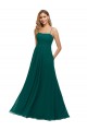 Cheap Chiffon Bridesmaid Dress with Pleated Bodice and Straps Canada