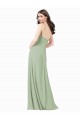 Cheap Floor Length Long Chiffon Bridesmaid Dress with Side Slit Canada