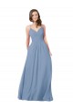 Cheap A-Line Ruched V-Neckline Chiffon Bridesmaid Dress Canada