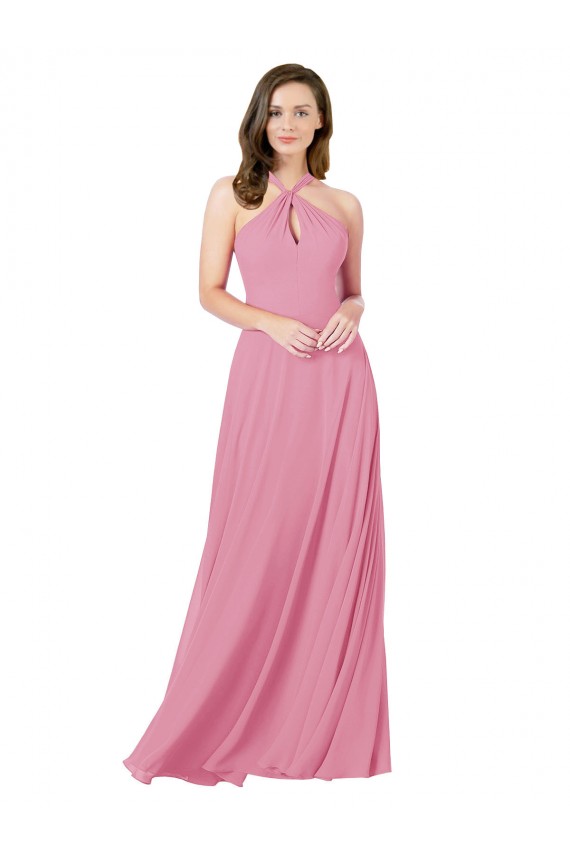 Cheap Chiffon Bridesmaid Dress / Prom Dress with Keyhole Front Canada