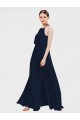 Cheap High Halter Chiffon Bridesmaid Dress with Side Slit Canada