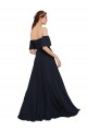 Cheap Off the Shoulder Floaty Sleeves Chiffon Bridesmaid Dress / Prom Dress with High Slit Canada