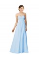 Cheap Strapless Chiffon Bridesmaid Dress with Criss Cross Shirred Bodice Canada