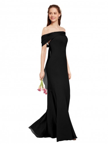 Cheap Fit and Flare Long Chiffon Bridesmaid Dress / Prom Dress with Sash and Open Back Canada