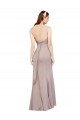 Cheap Fit and Flare Long Chiffon Bridesmaid Dress / Prom Dress with Sash and Open Back Canada
