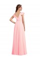 Cheap Chiffon A-Line Dress with Full Circle Skirt and Gathered Waistband Canada