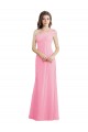 Cheap Single Shoulder Chiffon Bridesmaid Dress with Draped Bodice Canada