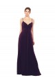 Cheap Floor Length A-Line Chiffon Bridesmaid Dress with Criss Cross Back Canada