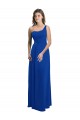 Cheap One Shoulder A-Line Chiffon Bridesmaid Dress with Pleated Bodice Canada