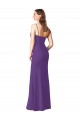 Cheap Strapless Chiffon Bridesmaid Dress with Pleated Wrap Bodice and Side Slit Canada