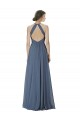 Cheap Halter Neck Ruched Bodice Chiffon Bridesmaid Dress Canada