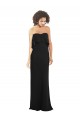 Cheap Strapless Chiffon Bridesmaid Dress with cascading Flounce Crop Top Bodice Canada