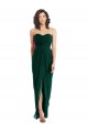 Cheap Twist Front Draped Chiffon Bridesmaid Dress with Slit Canada
