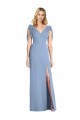 Cheap Bow-Shoulder Sleeveless Deep V-Back Mermaid Bridesmaid Dress Canada