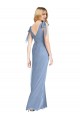 Cheap Bow-Shoulder Sleeveless Deep V-Back Mermaid Bridesmaid Dress Canada