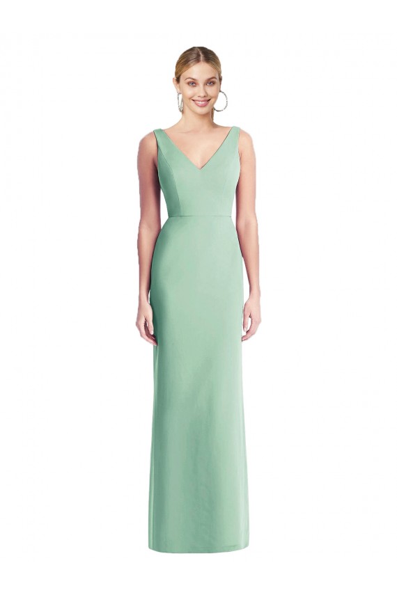 Cheap Sleeveless Tie Back Chiffon Trumpet Chiffon Bridesmaid Dress Canada