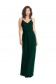 Cheap V-Neck Blouson Bodice Chiffon Maxi Bridesmaid Dress Canada
