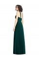 Cheap Draped Halter Neck Long Chiffon Bridesmaid Dress with Low Back Canada