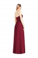 Cheap Strapless Notch Chiffon Maxi Bridesmaid Dress Canada