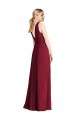 Cheap Plunging V-Back Long Full Length Chiffon Bridesmaid Dress Canada