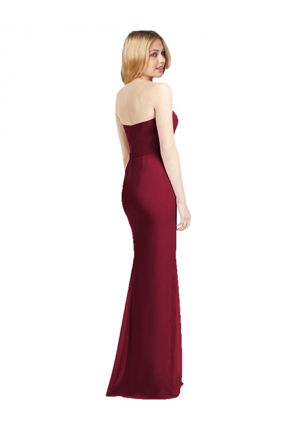 Cheap Sweetheart Neckline Lux Chiffon Bridesmaid Dress with Side Slit Canada