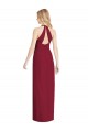 Cheap V-Neck Halter Chiffon Maxi Formal Bridesmaid Dress Open Back Canada