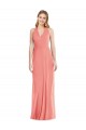 Cheap V-Neck Halter Chiffon Maxi Formal Bridesmaid Dress Open Back Canada